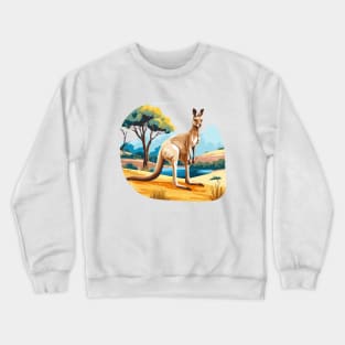 Cute Kangaroo Crewneck Sweatshirt